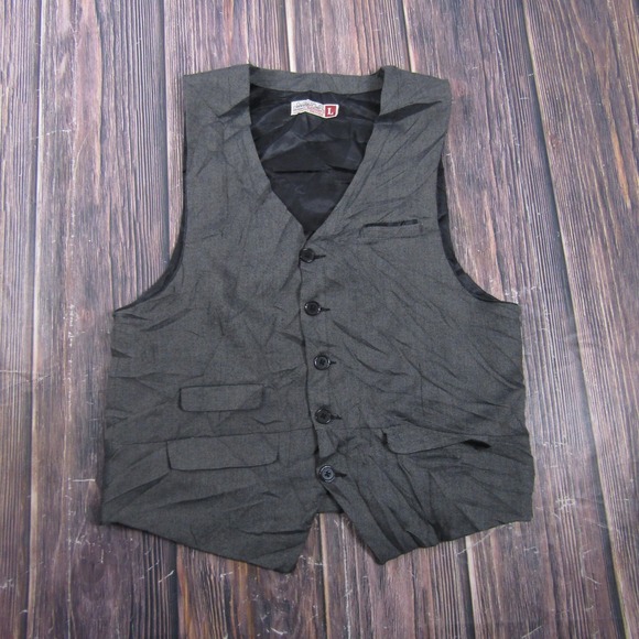 Sovereign Code Other - Suit Vest Sovereign Code Mens L Gray Tweed Polyester 3 Piece Formal Waistcoat